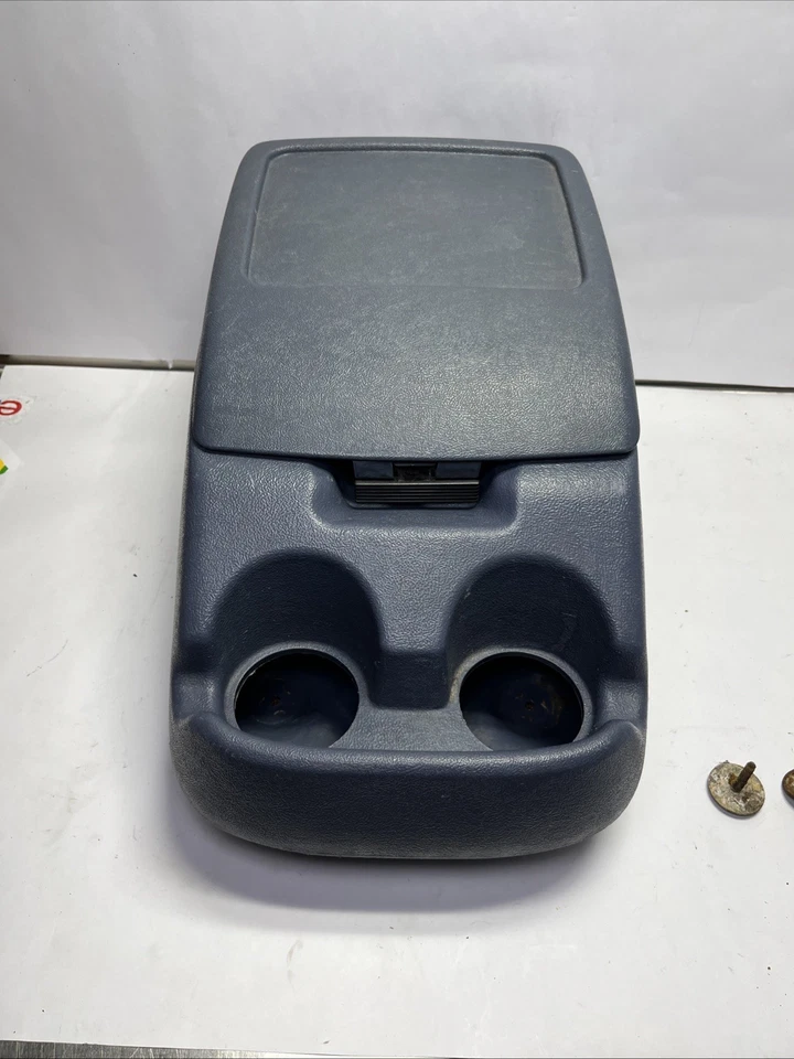 1992-1996 Ford F-150 F-250 Bronco Center Console With Bolts BLUE OEM - Image 2 of 4