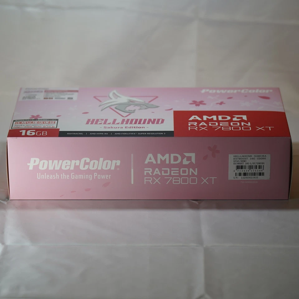 PowerColor Hellhound Sakura AMD Radeon RX 7800 XT 16GB GDDR6 Japan New - Image 3 of 4