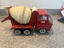 Vintage 1970s Tonka Red Cement Mixer Steel Tr...