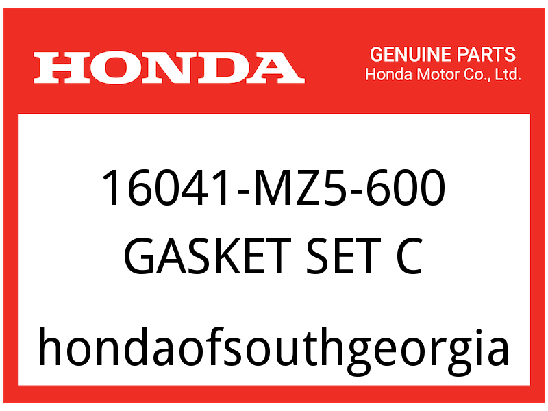 Honda OEM Part 16041-MZ5-600 GASKET SET C | eBay