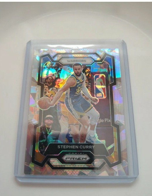 2023-24 Panini Prizm Stephen Curry #119 Silver Cracked Ice Prizm Warriors