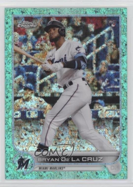 2022 Topps Chrome Aqua Mini-Diamond Refractor 166/199 Bryan De La Cruz #216 0c6
