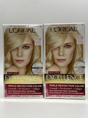 2 L Oréal Paris Excellence Permanent Hair Color 9 1/2 NB Lightest Natural Blonde