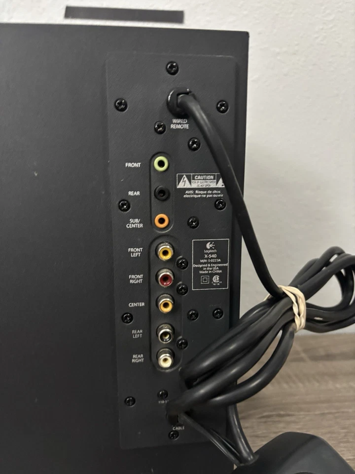 Logitech X-540 dunkelgrau Kabelfernbedienung Multimedia Computer Subwoofer M/N S-0223A  - Bild 4 von 4