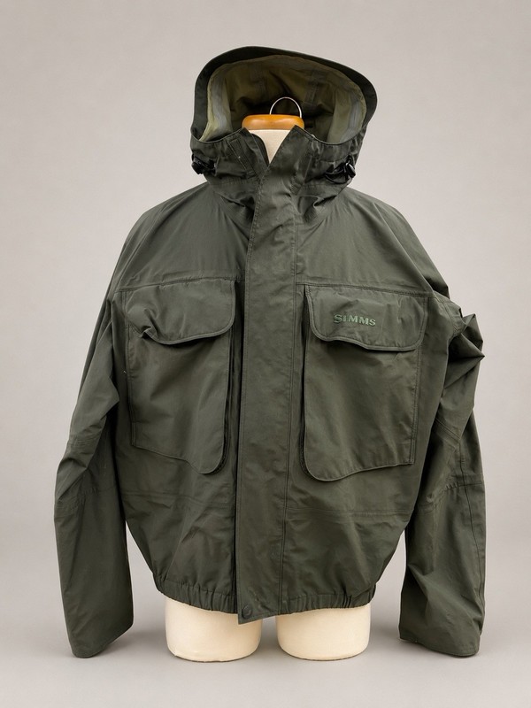 Simms Goretex XCR Fishing Wading Jacket Dark Green Men’s XL