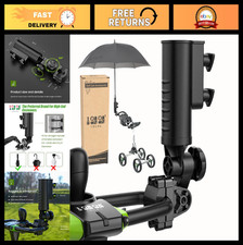 Heavy Duty Golf Push Cart Umbrella Holder - Universal Windproof Stand for Scoote