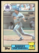 1987 Topps #476 Danny Tartabull RC Rookie Card Seattle Mariners QTY Available. rookie card picture