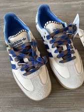 Adidas X Wales Bonner Nylon Samba Sneaker In Cream/Blue NEW Sz 5.5M, 6.5W
