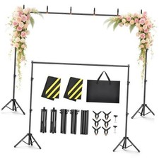 Backdrop Stand 10x7.5ft, Height Adjustable and Width Adjustable Backdrop