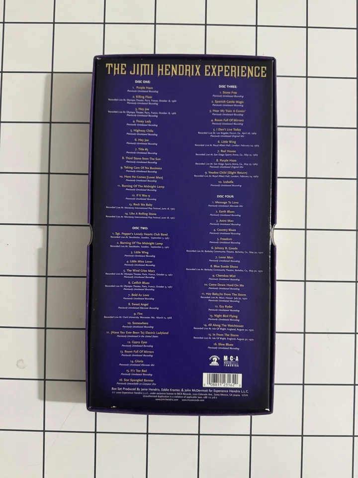 The Jimi Hendrix Experience 2000 CD 4 Disc Box set - Imagem 2 de 3