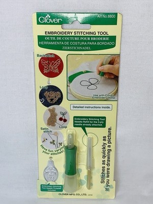 Clover Embroidery Stitching Tool Art No. 8800 Punch Needle Set NEW