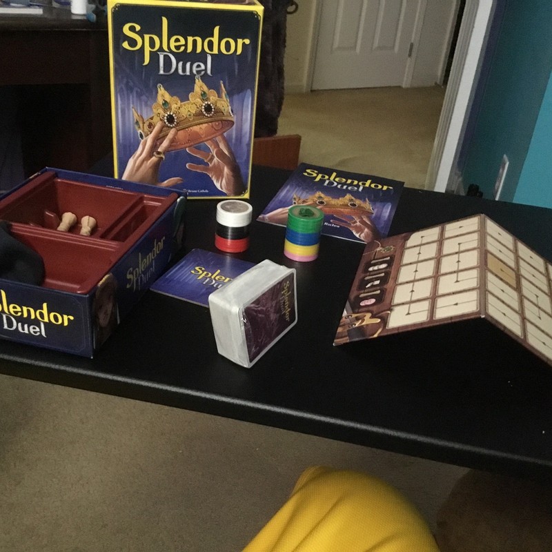 Splendor Duel Board Game race for victory - Open & Complete