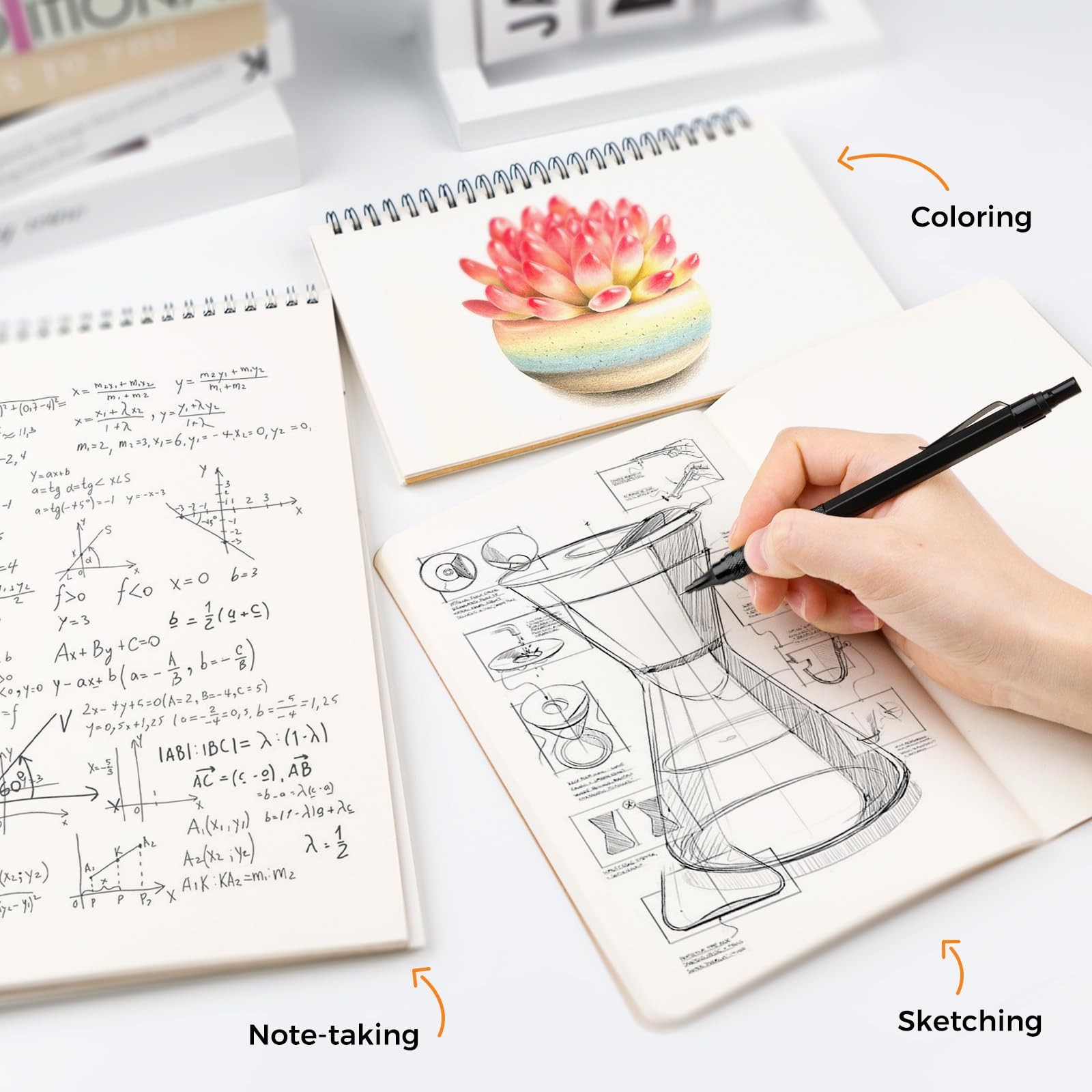 21 PCS Metal Mechanical Pencil Set with 10 Tubes Lead Refills Eraser Case