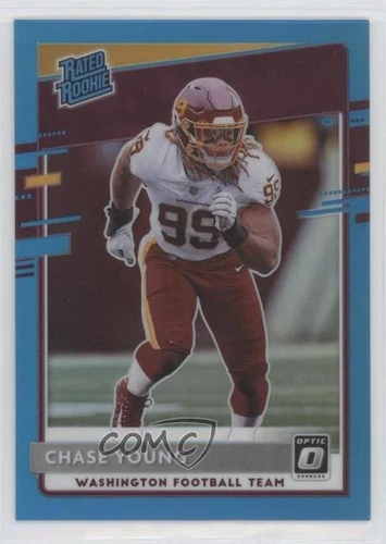 2020 Panini Donruss Optic Rated Rookies Aqua Prizm /299 Chase Young Rookie RC