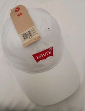 LEVI'S YOUTH WHITE COTTON LOGO CAP, ONE SIZE