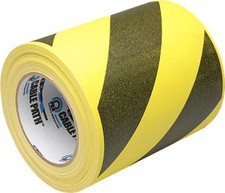 Pro Gaff Cable Path Tunnel Gaff Tape 6" x 30 yd Black and Yellow Stripe