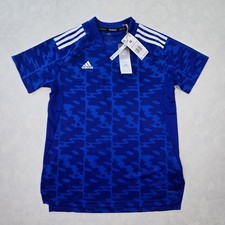 Adidas Primeblue Condivo21 Shirt Womens Medium Blue Camo Soccer Jersey GF5038