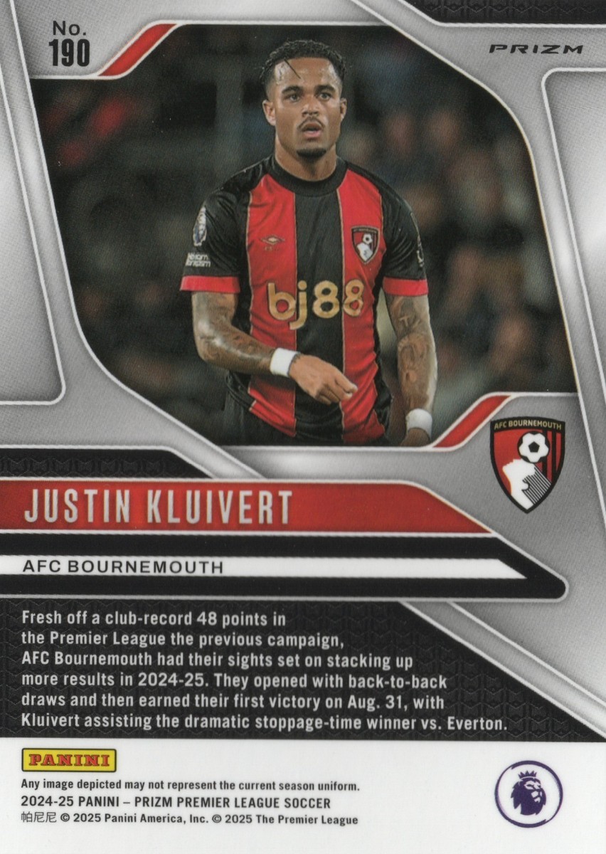 2024-25 Panini Prizm Premier League - Justin Kluivert #190 Choice