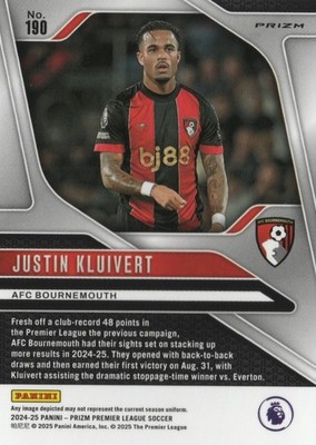 ジャスティン・クライファート 2024-25 Panini Prizm Premier League - Justin Kluivert #190 Choice