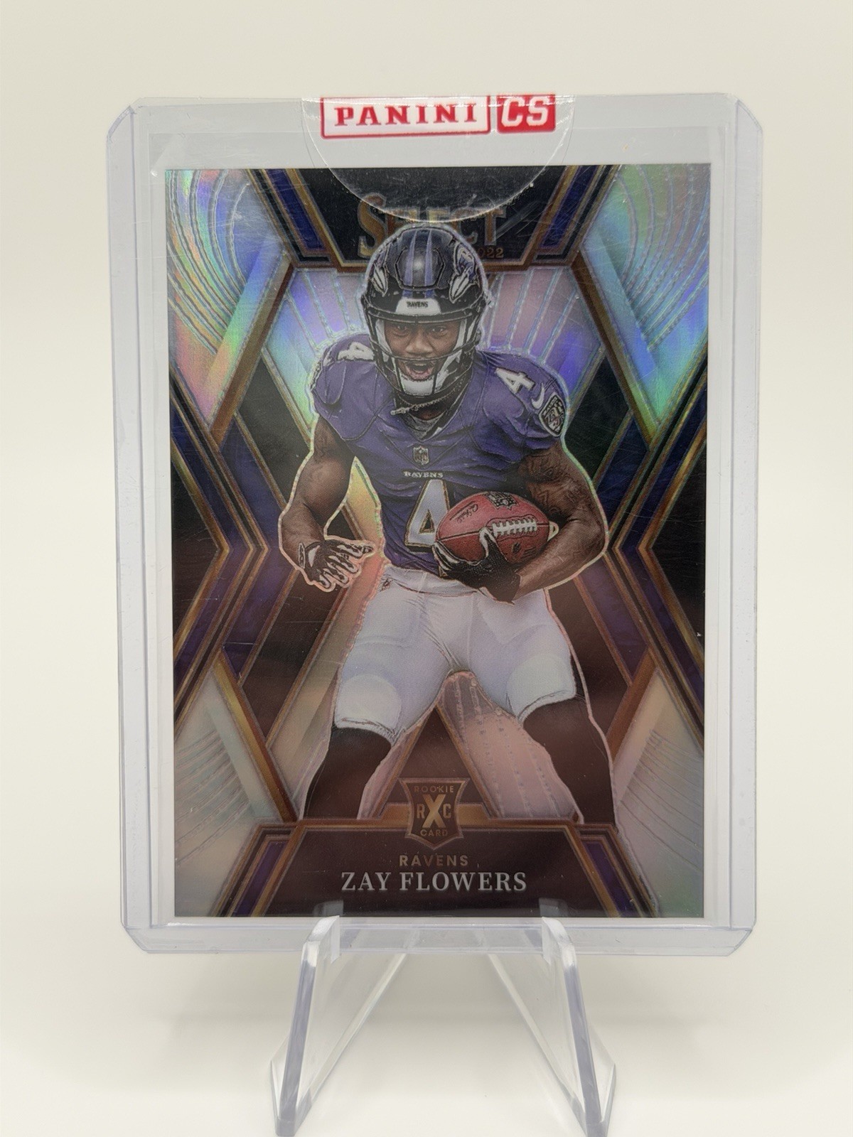 2022 Panini Select - 2023 XRC Zay Flowers #512 Silver Prizm (RC)
