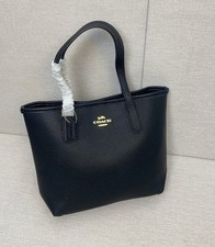 CT859 Small City Tote Bag black Double Face Leather Outlet New