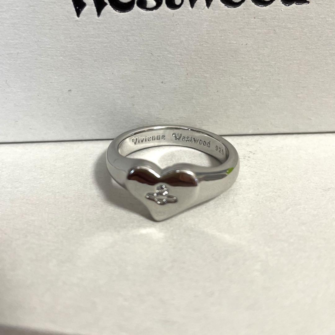 Vivienne Westwood HEARTリング Vivienne Westwood Heart Ring Size 6.5-7 Silver Logo