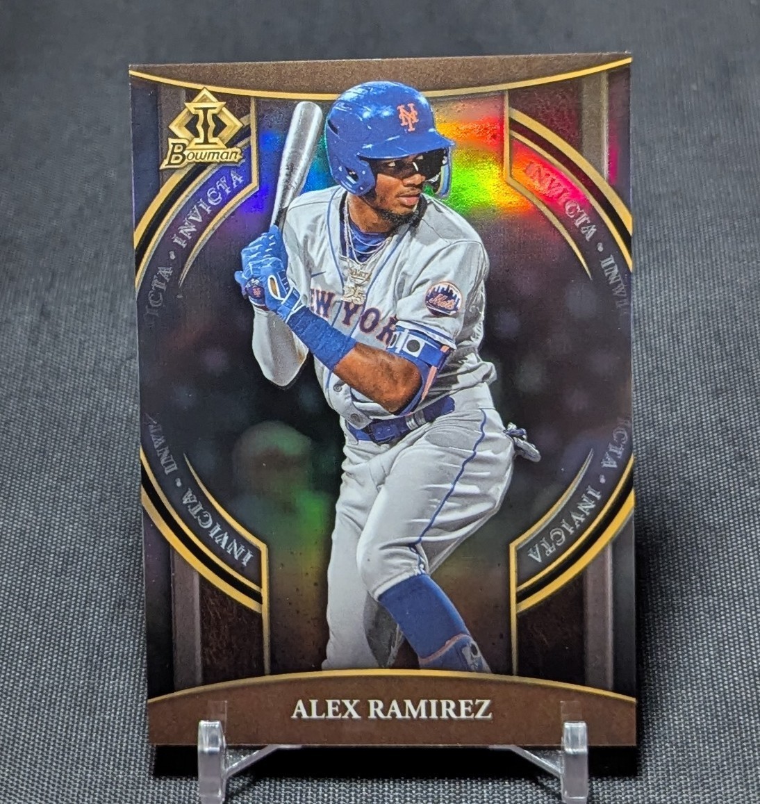 Alex Ramirez Invicta Refractor Rookie 2023 Bowman Chrome Card BI-2 New York Mets