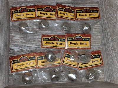 Lot Of 10 Individual Vintage Darius Craft Supply Jingle Bells Silver 1 1/4