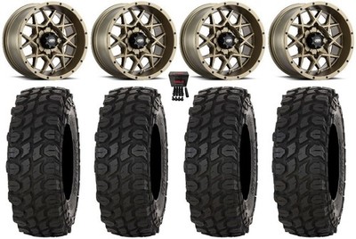 ITP Hurricane 14'' Wheels Bronze 28'' XComp ATR Tires Kawasaki Mule Pro FXT  KRX