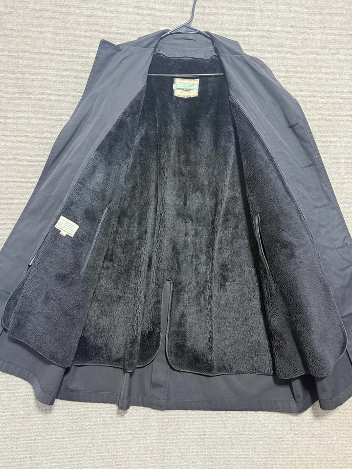 Vintage Bonds Fifth Avenue Coat Mens 42S Black Car Coat Raglan Faux Fur 60s - Image 4 of 4