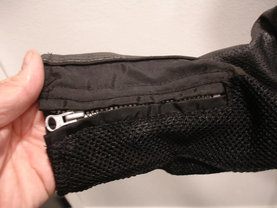 Men S Joe Rocket Ballistic Mesh Black Leather Velocity Motorcycle Touring Jacket - Image 3 of 4