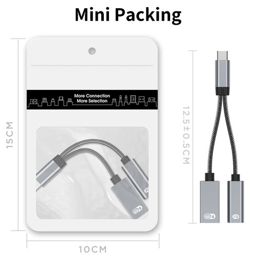 2 in 1 USB Type C Cable Converter OTG Adapter 60W PD Fast Charging Data Sync - Picture 4 of 13