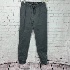 Amplify Pants Mens Small S Jogger Stretch Pullon Drawstring Pocket Casual Gray