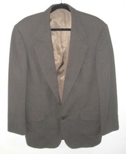 OSCAR DE LA RENTA Designer Suit Jacket,Brown/Gray Coat,Tailored Blazer,41 R