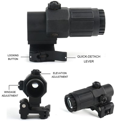 3X G33 Magnifier Quick Detachable w/Switch to Side Mount Red Dot