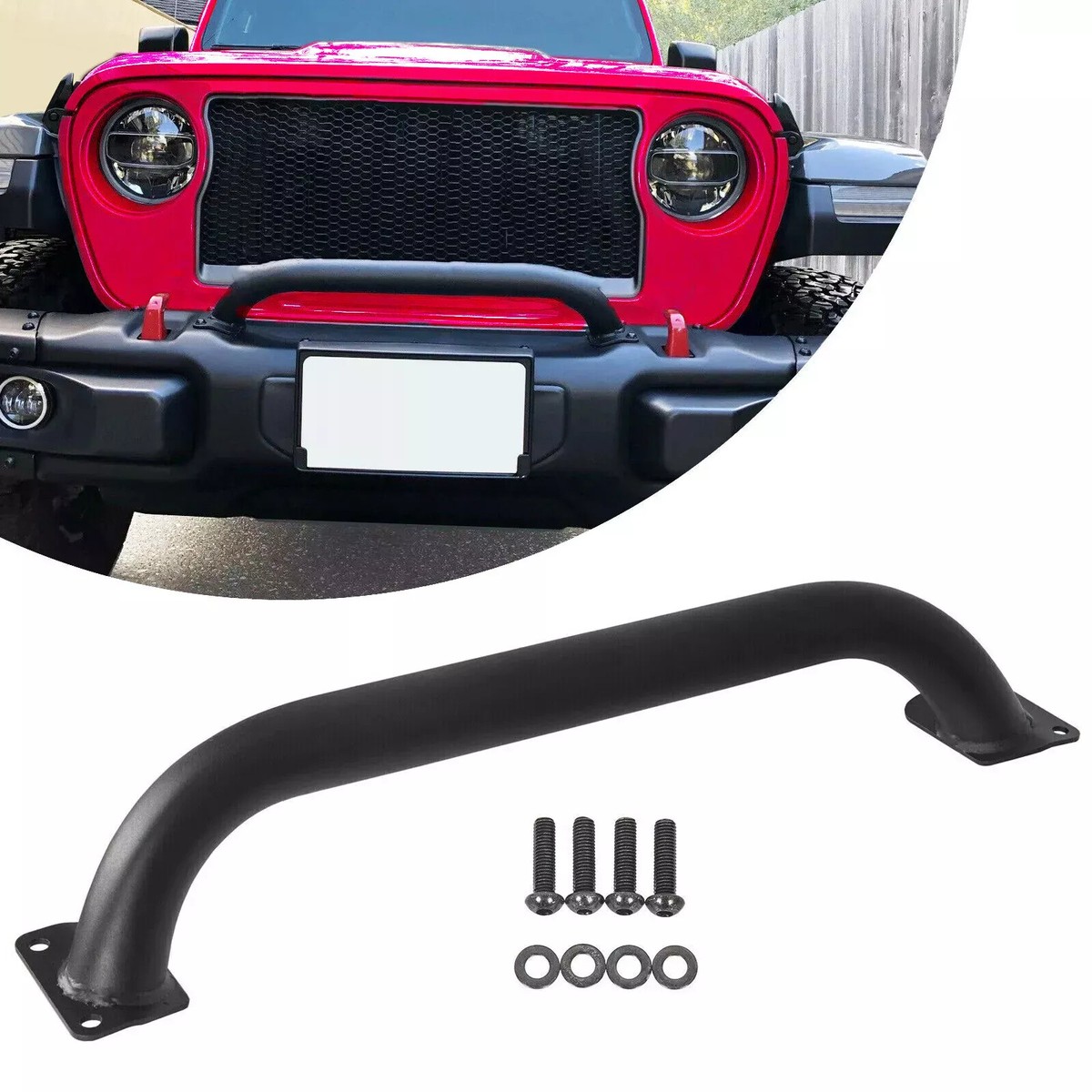 For Jeep Wrangler Gladiator JL JT 2018-2026 Grille Winch Brush