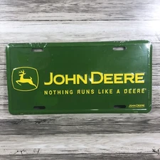 John Deere Embossed Green Yellow Agriculture Farming License Plate Man Cave 2187