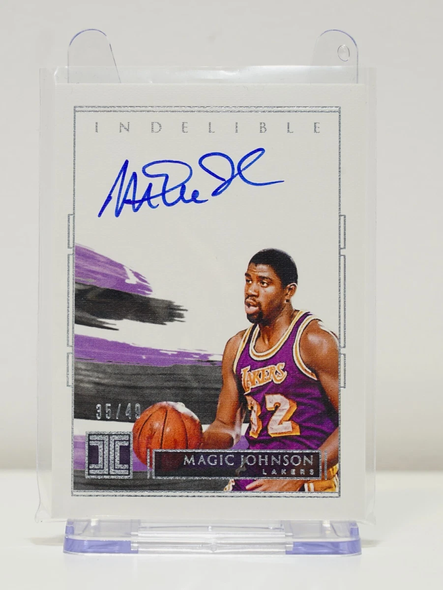 2021 Panini Impeccable Indelible Magic Johnson Signatures /49 Auto on Card SP