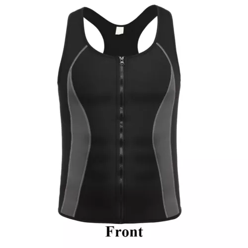 Neoprene Mens Sauna Sweat Vest Waist Trainer Gym Shirt Body Shaper Shapewear UK - Picture 17 of 37