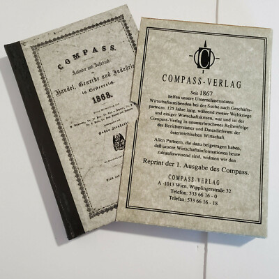 Compass. Kalender und Jahrbuch für Handel, Gewerbe und Industrie in Oesterreich.
