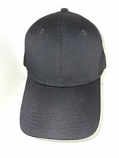 Black 6 panel cap. Valucap by Sportsman 65 poly 35 cotton pre-curved NWOT OSFM