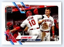 2021 Topps #166 Elbows Only (Justin Upton / Mike Trout) Los Angeles Angels