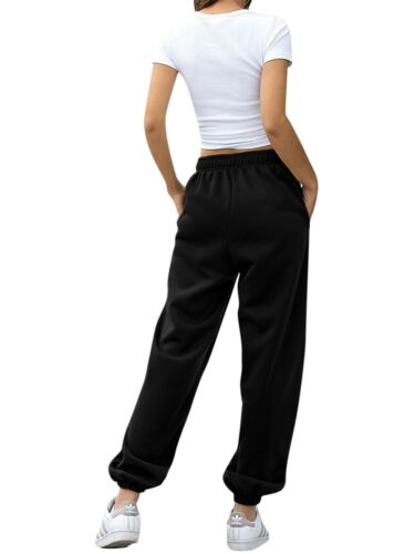 Womens Joggers Tracksuit Bottoms Close Hem Fleece Ladies Trousers Jogging Pants - Picture 21 of 46