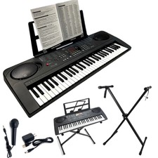 Electric Digital Piano 61 Key 200 Tones Eectric Keyboard With Stand & Microphone