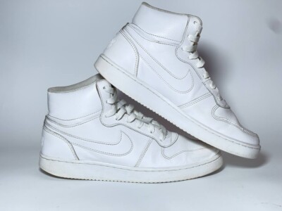 Nike Ebernon Mid Triple White AQ1773 100 Women s US 8 Retro 80s Leather Sneakers