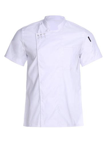 Unisex Men Women Tops Stand Collar Coat Hotel Jacket Lightweight Chef Apparel - Picture 34 of 47