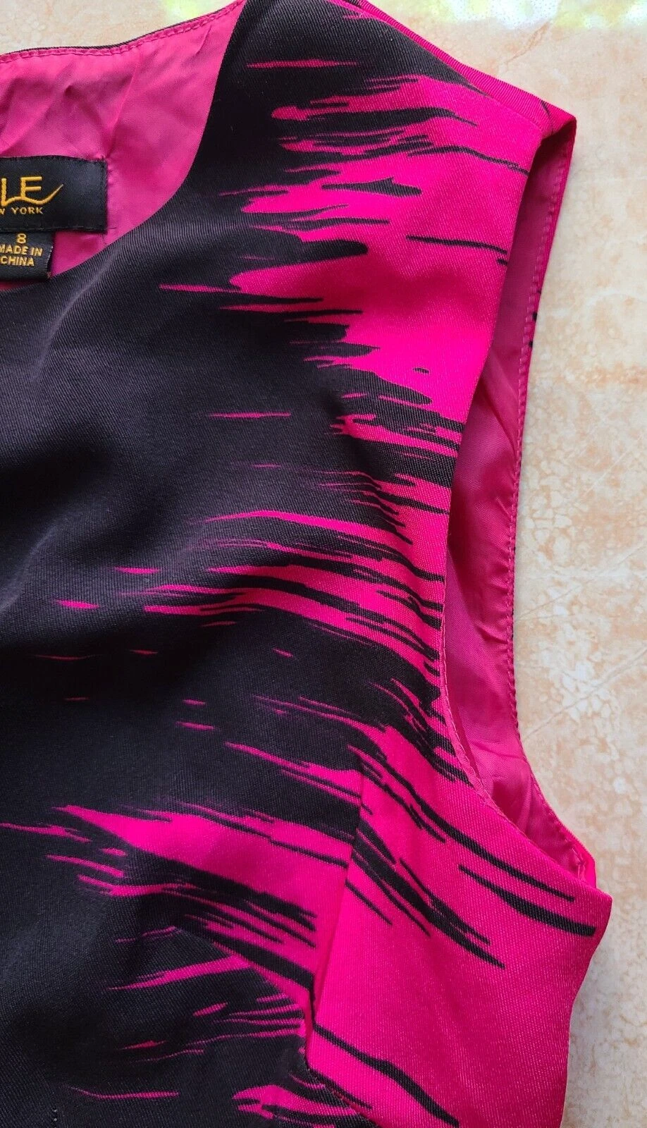 VETEMENTS ILE abito da donna a colori guaina a blocchi nero taglia 8