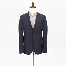Egara 38R Gray Sport Coat Blazer Jacket Solid 2B Wool