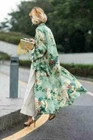 Womens Ladies Floral Print Cardigan Dress Blouse Kimono Tunic Long Jackets Coats