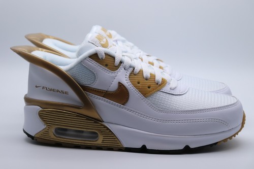 NIKE AIR MAX 90 FLYEASE GS TRAINERS - GOLD CV0526-100 GIRLS BOYS UK5.5  EUR38.5 | eBay